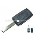 guscio 2 tasti chiave flip Citroen/Peugeot - HU83 - batteria sulla scheda elettronica