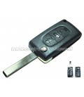 guscio 3 tasti chiave flip Citroen/Peugeot - HU83 - batteria sul guscio