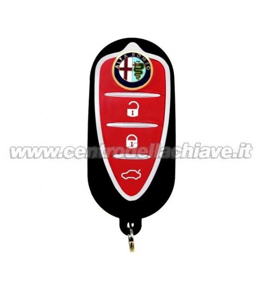 Guscio in Silicone Cover Chiave per Telecomando Alfa Romeo MiTo Giulietta  Brera 159 Portachiave Rosso